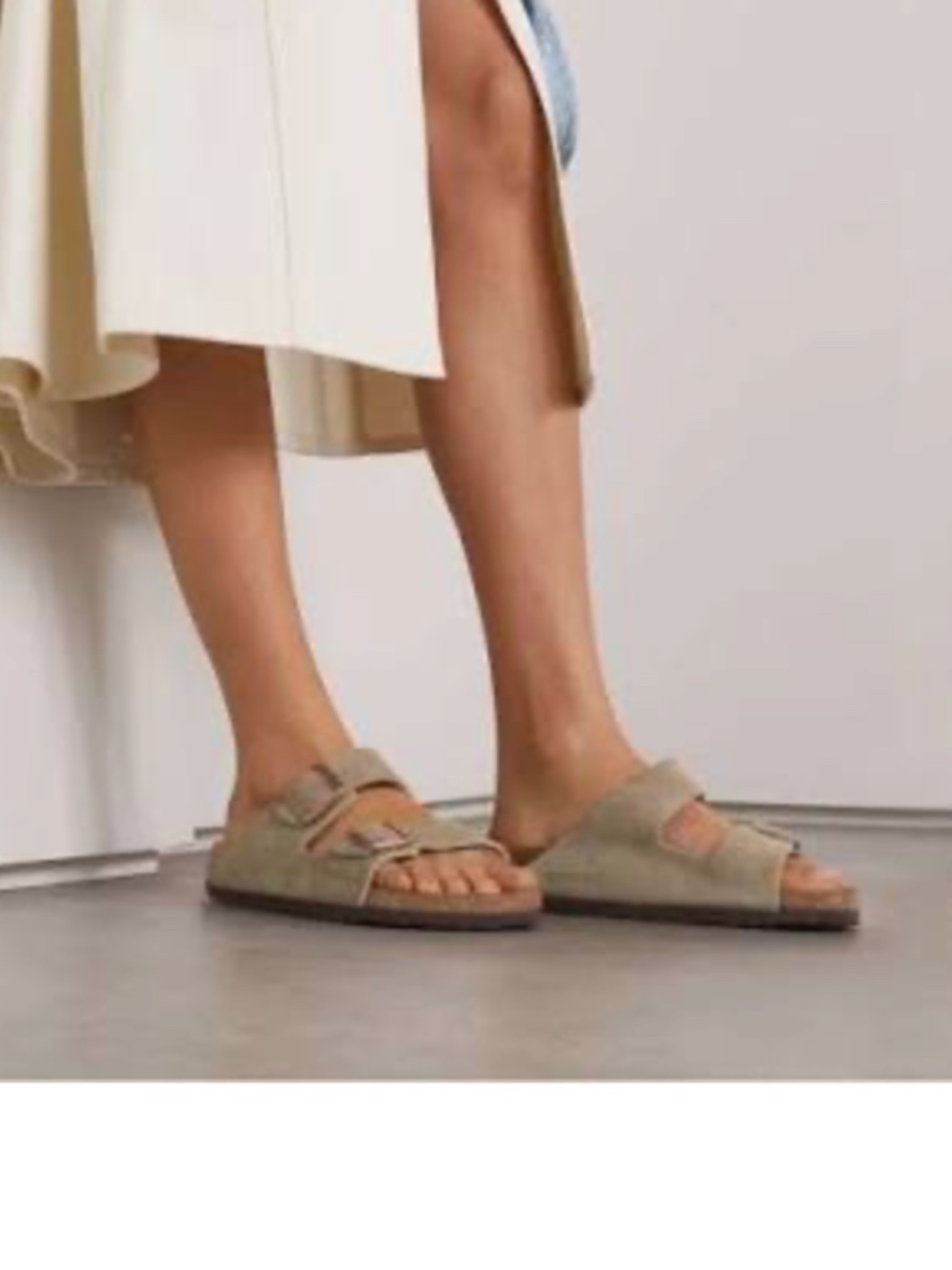❤️ Birkenstock Dupe Suede Beige Tan Natural Leather 8